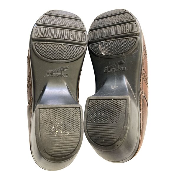 Dansko Women's Size 10 (41) Brown Leather Slip-On Comfort Clogs shoes - Picture 7 of 8